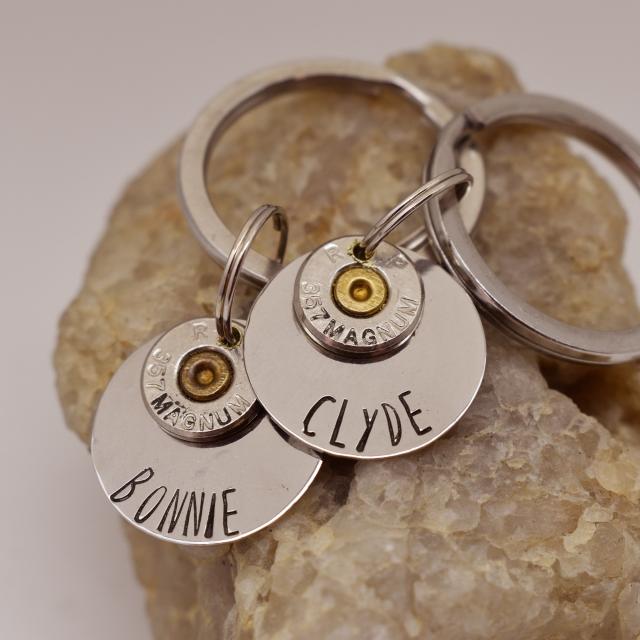 Bonnie & Clyde Keychains