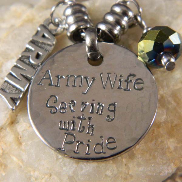 Army Wife Serving with Pride Necklace